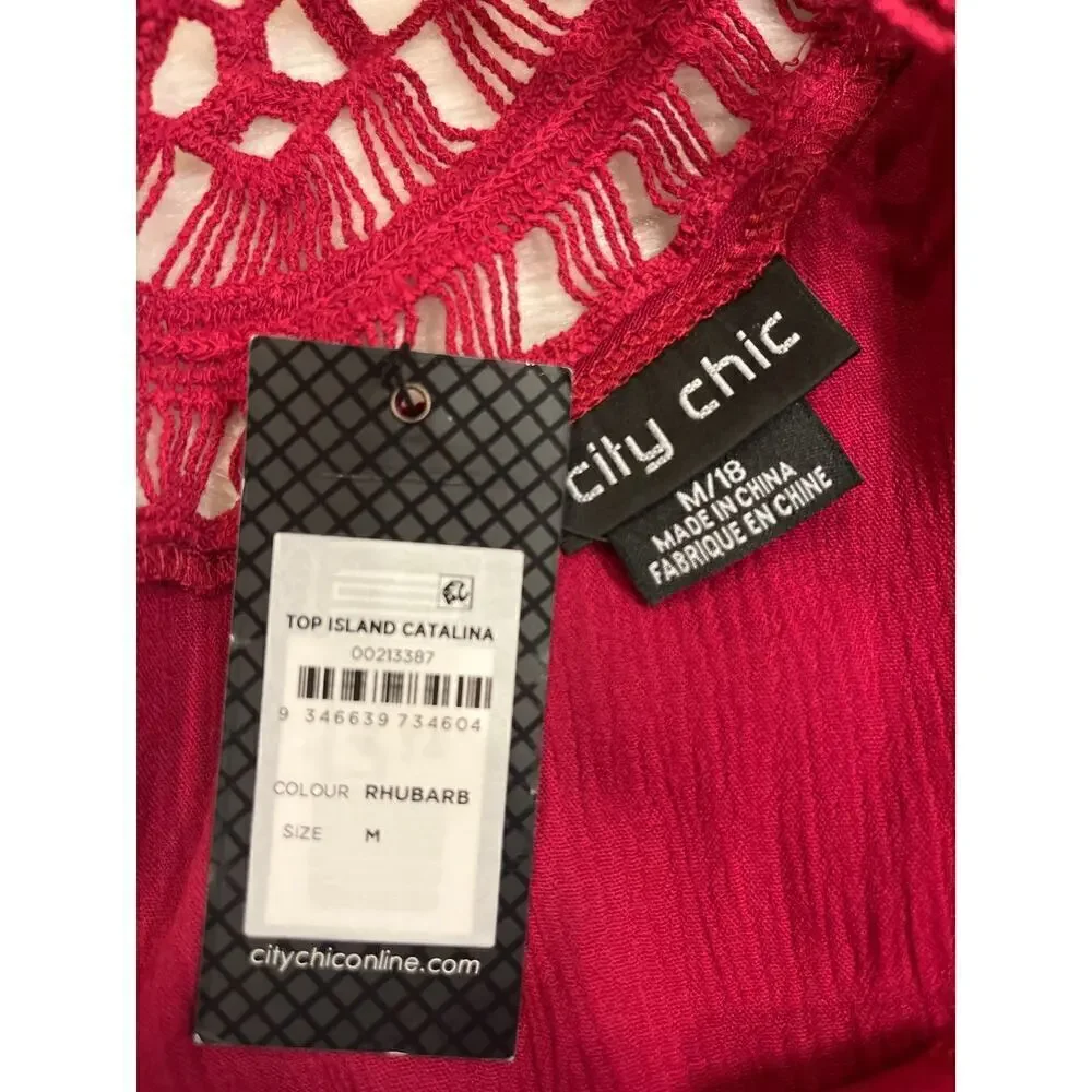 NWT City Chic Catalina Island crochet top 18 - Picture 3 of 11